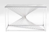 Console Laser Silver Clear Glass 120x40cm by DEKOR - main product image for Resin Society