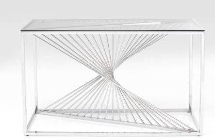 Console Laser Silver Clear Glass 120x40cm by DEKOR - main product image for Resin Society