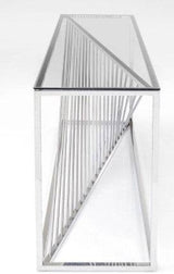Console Laser Silver Clear Glass 120x40cm by DEKOR - product image 7 for Resin Society