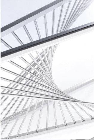 Console Laser Silver Clear Glass 120x40cm