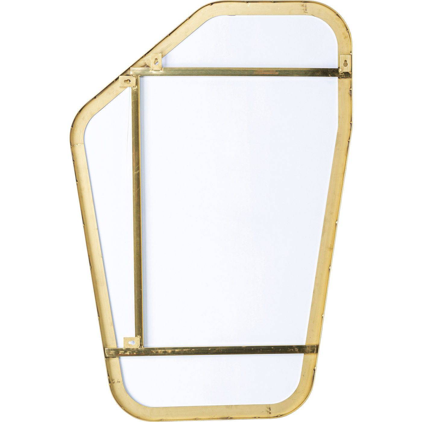 Wall Mirror Shape Brass 64x95cm