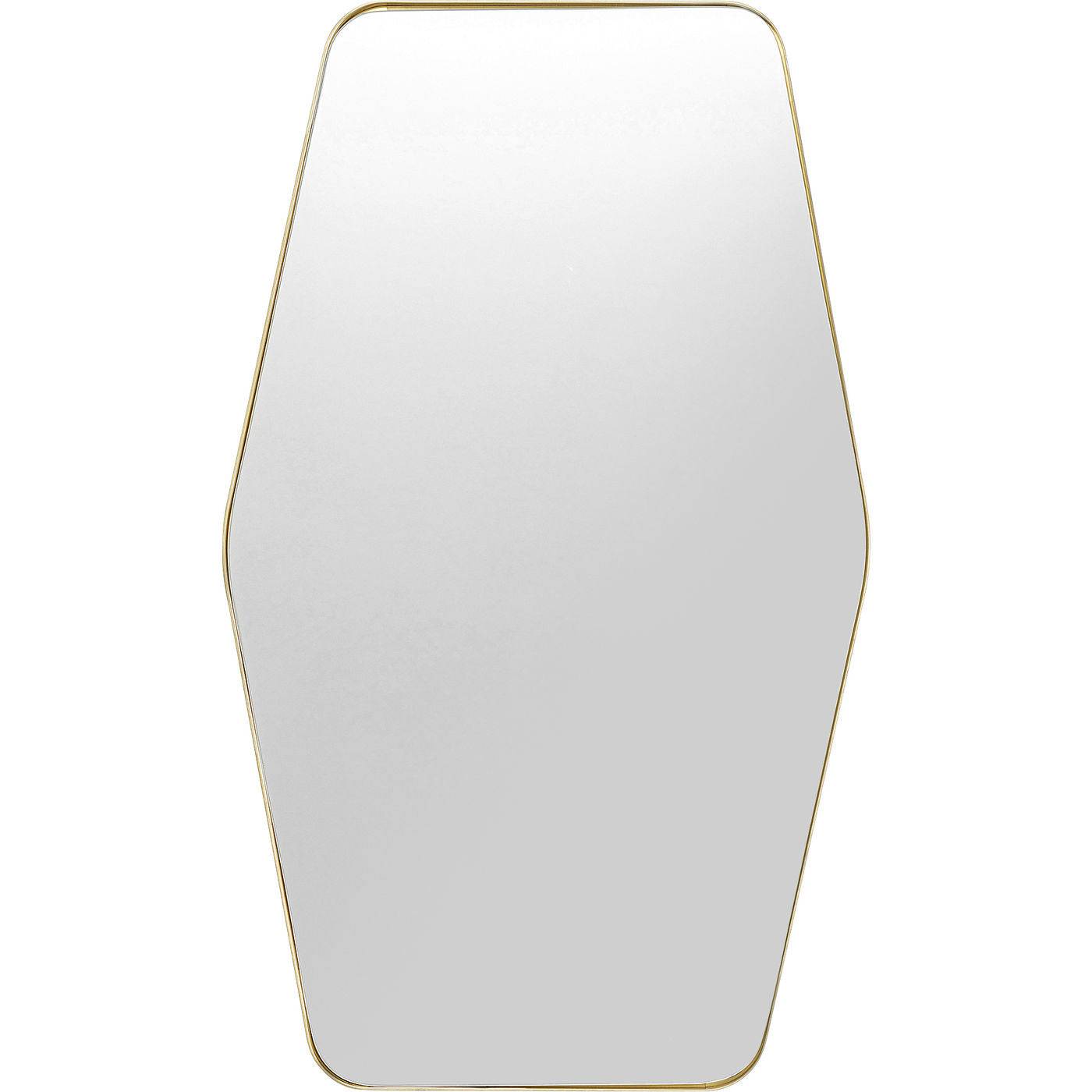 Wall Mirror Shape Hexagon Brass 64x95cm by DEKOR - main product image for Resin Society