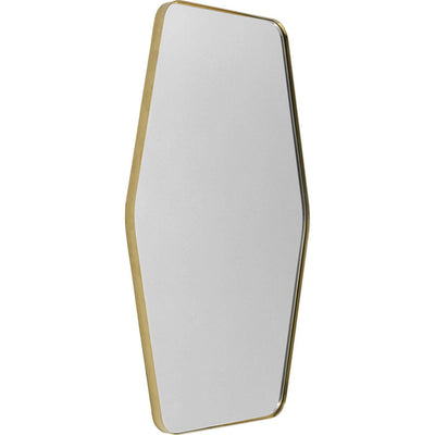 Wall Mirror Shape Hexagon Brass 64x95cm