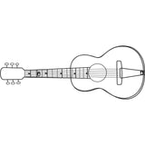 Wall Wardrobe Guitar 81cm by DEKOR shown mounted on a wall holding guitars