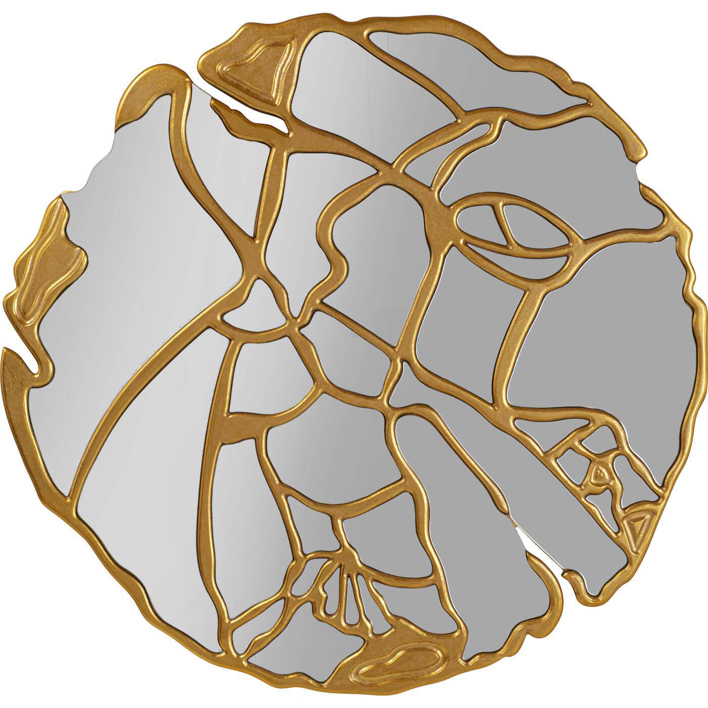 Wall Mirror Pieces Gold Ø100cm by DEKOR - main product image for Resin Society