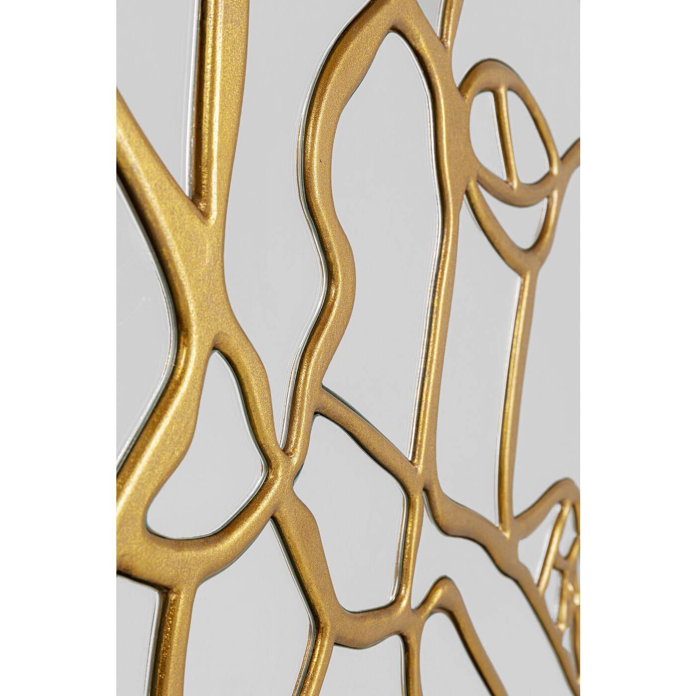Wall Mirror Pieces Gold Ø100cm