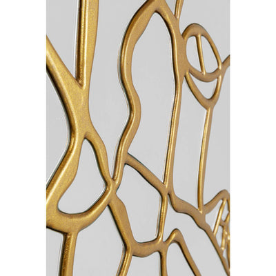 Wall Mirror Pieces Gold Ø100cm