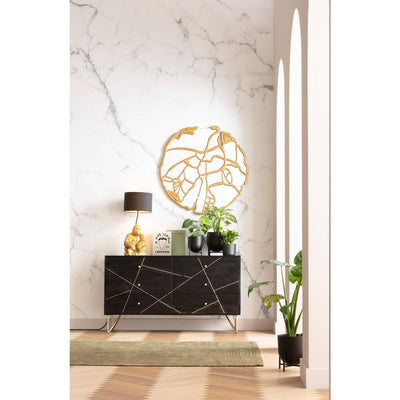 Wall Mirror Pieces Gold Ø100cm