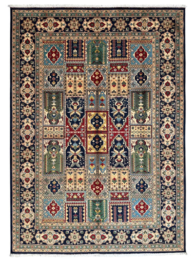 Hand-Knotted Afghani Bakhtiari Garden Rug by Rugistan - main product image for Resin Society