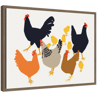 Sylvie Urban Flock animal art on framed gallery-wrapped canvas in a modern lightweight polystyrene frame