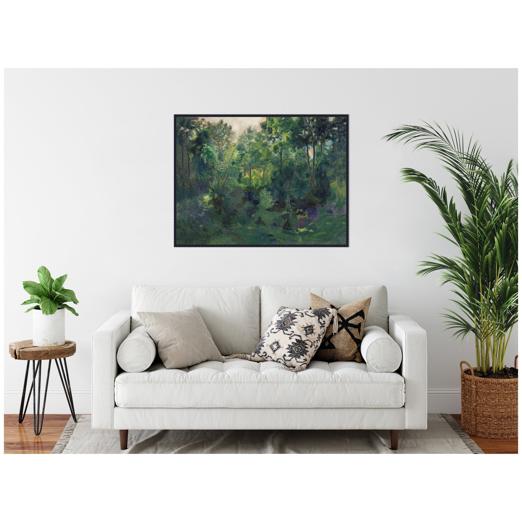 Wooded Landscape 1900 Thorvald Erichsen by Nostalgia Prints Framed Canvas Wall Art Print