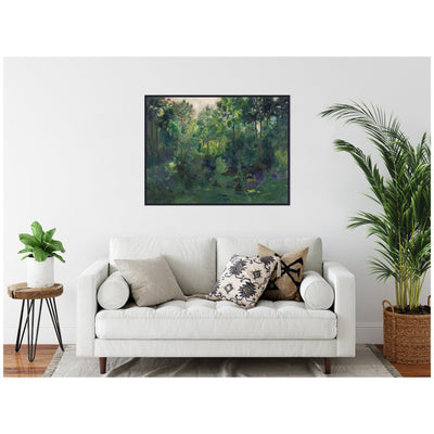 Wooded Landscape 1900 Thorvald Erichsen by Nostalgia Prints Framed Canvas Wall Art Print