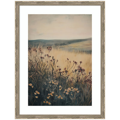 Landscape Wild Flower by Melloi Art Prints Framed Wall Art Print