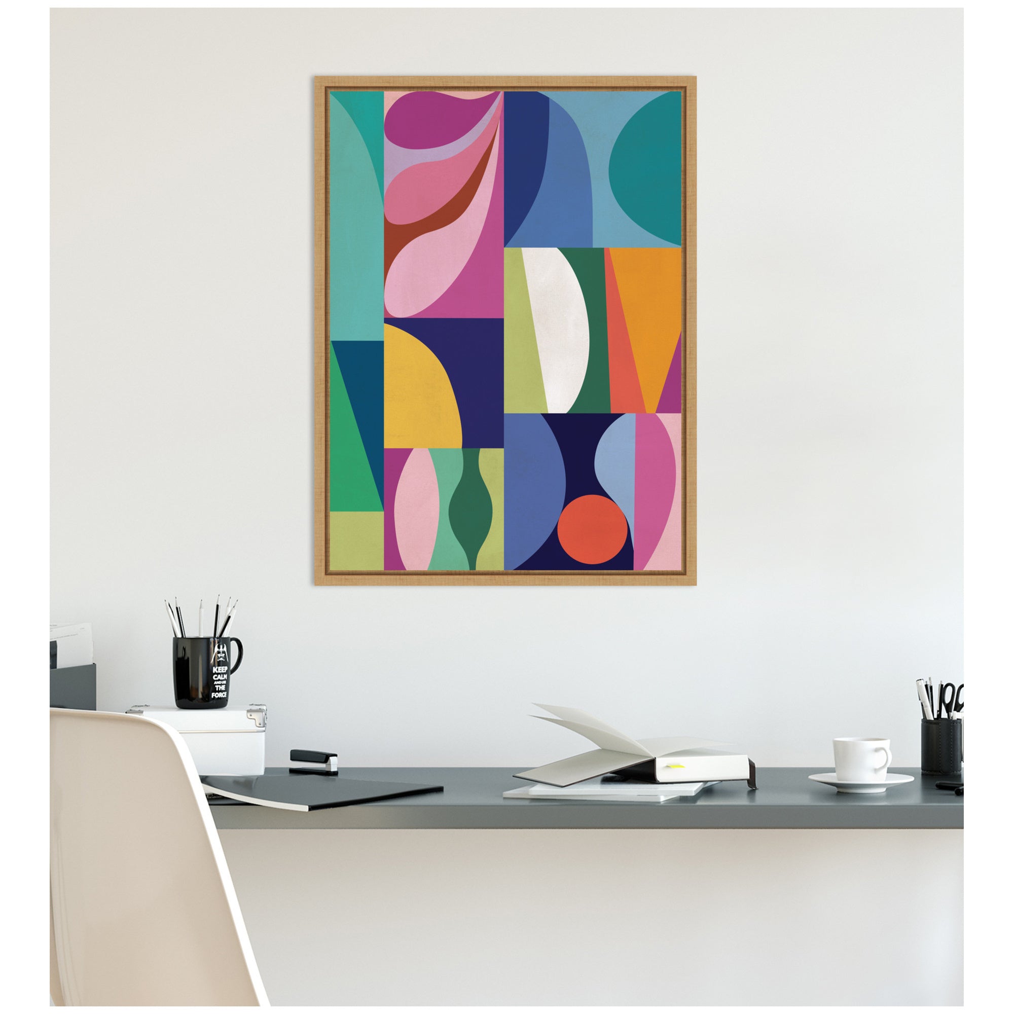 Abstract 02 by Rachel Lee Framed Canvas Wall Art Print