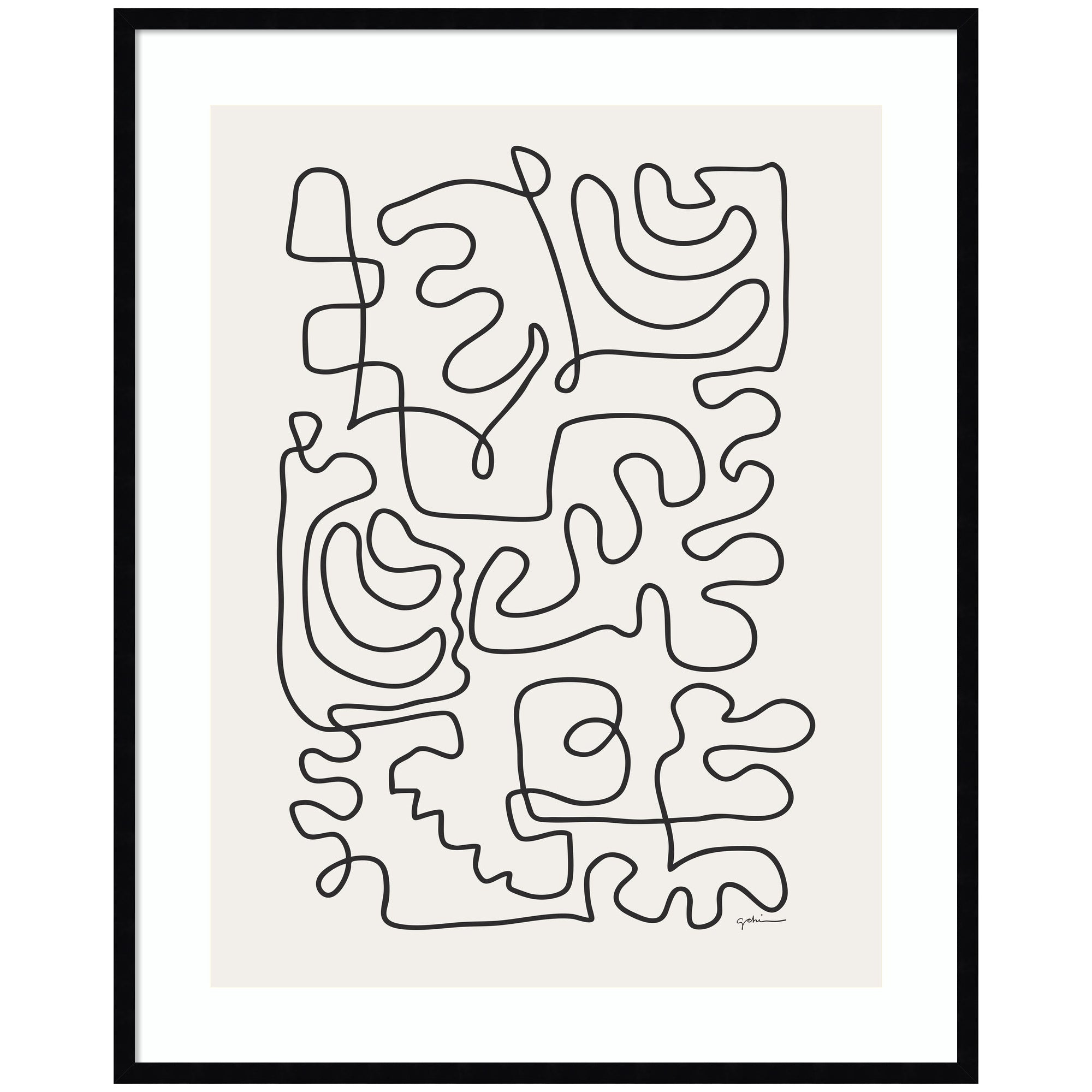 Connected Lines by Gabrielly Guedes Framed Wall Art Print