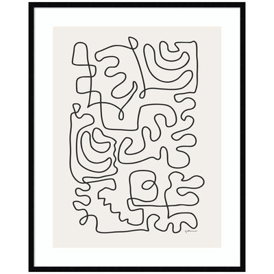 Connected Lines by Gabrielly Guedes Framed Wall Art Print