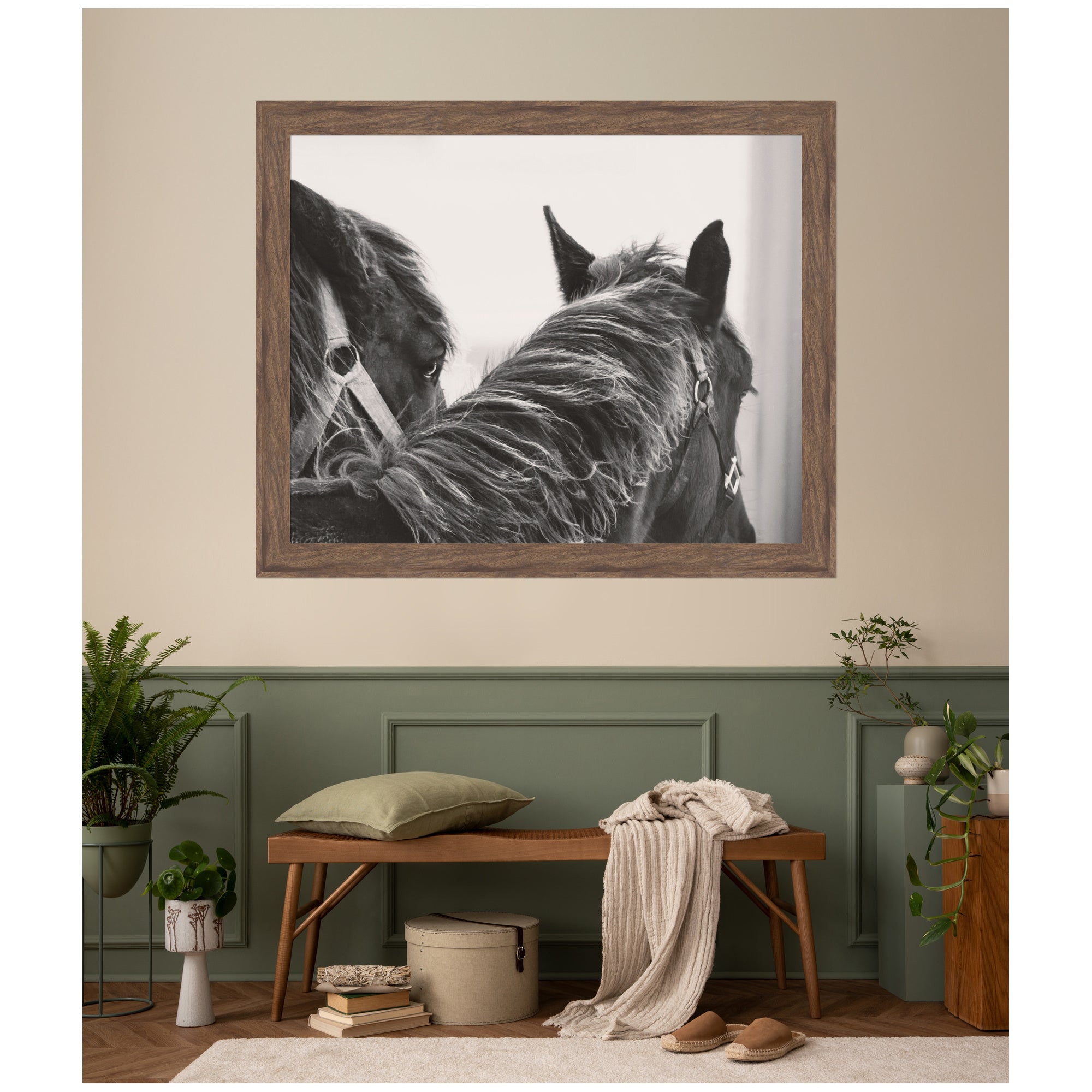 Black Horses by Emiko and Mark Franzen F2 Images Framed Wall Art Print