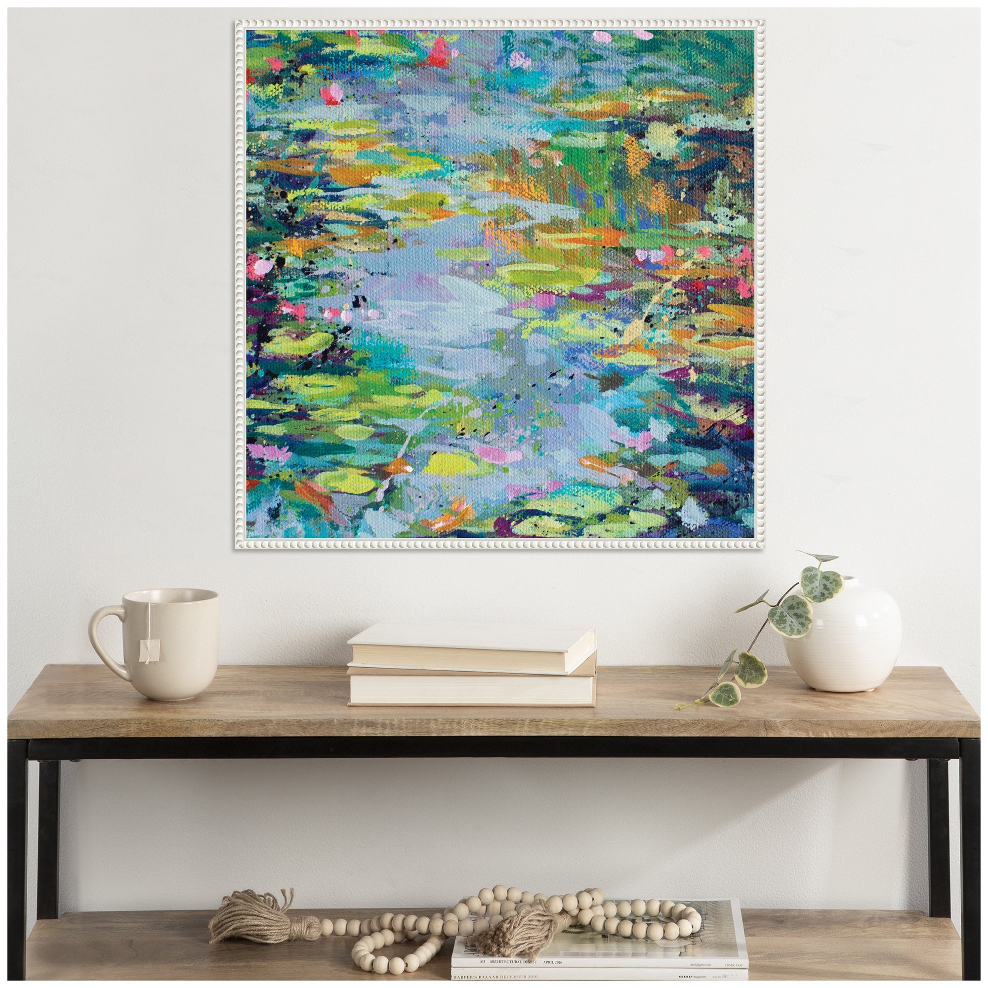 Sylvie Waterlilies at Giverny Framed Canvas by Rachel Christopoulos