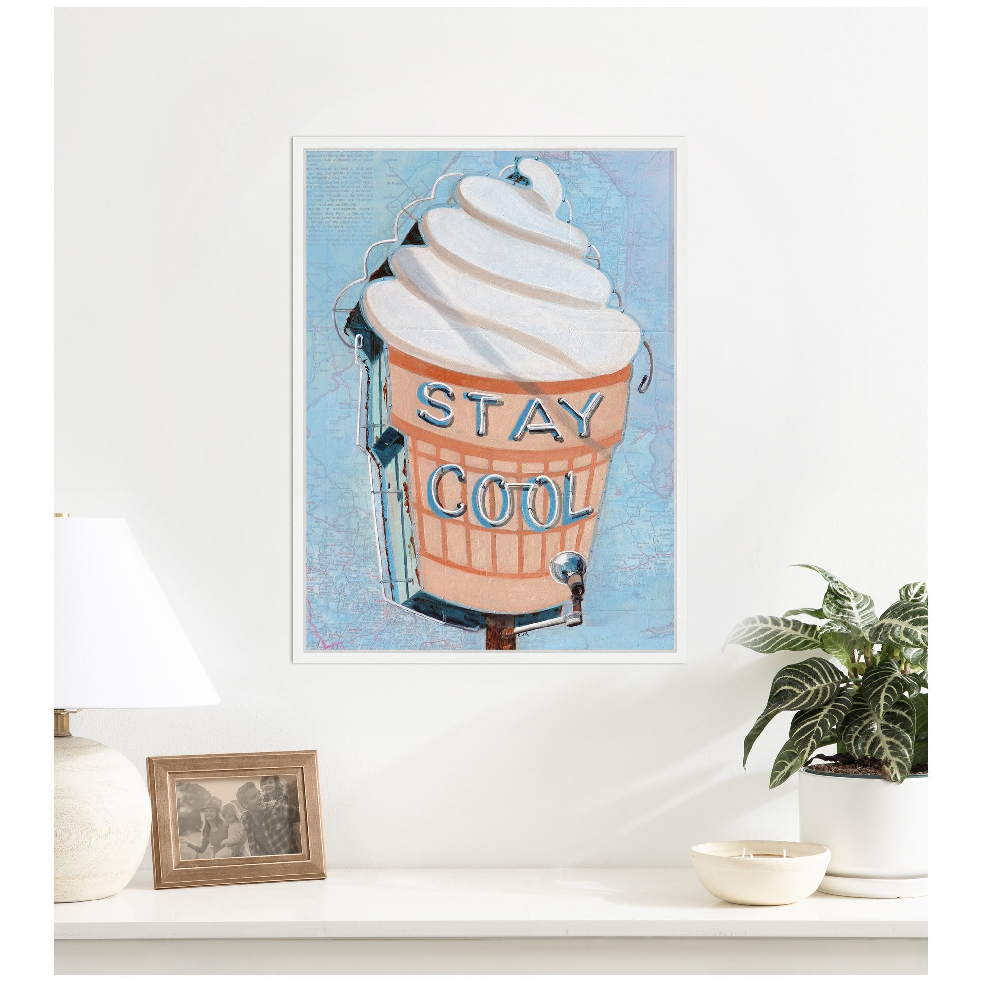 Stay Cool by Krista V.
Allenstein Framed Canvas Wall Art Print