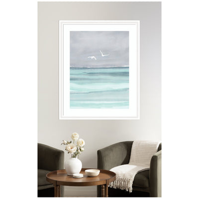 Framed Art Sea and Seagulls by Nikita Jariwala