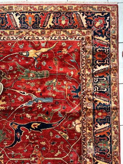Hand-Knotted Afghani Bidjar Wool Rug – 9’x12’6” – Intricate Geometric & by Rugistan - product image 12 for Resin Society