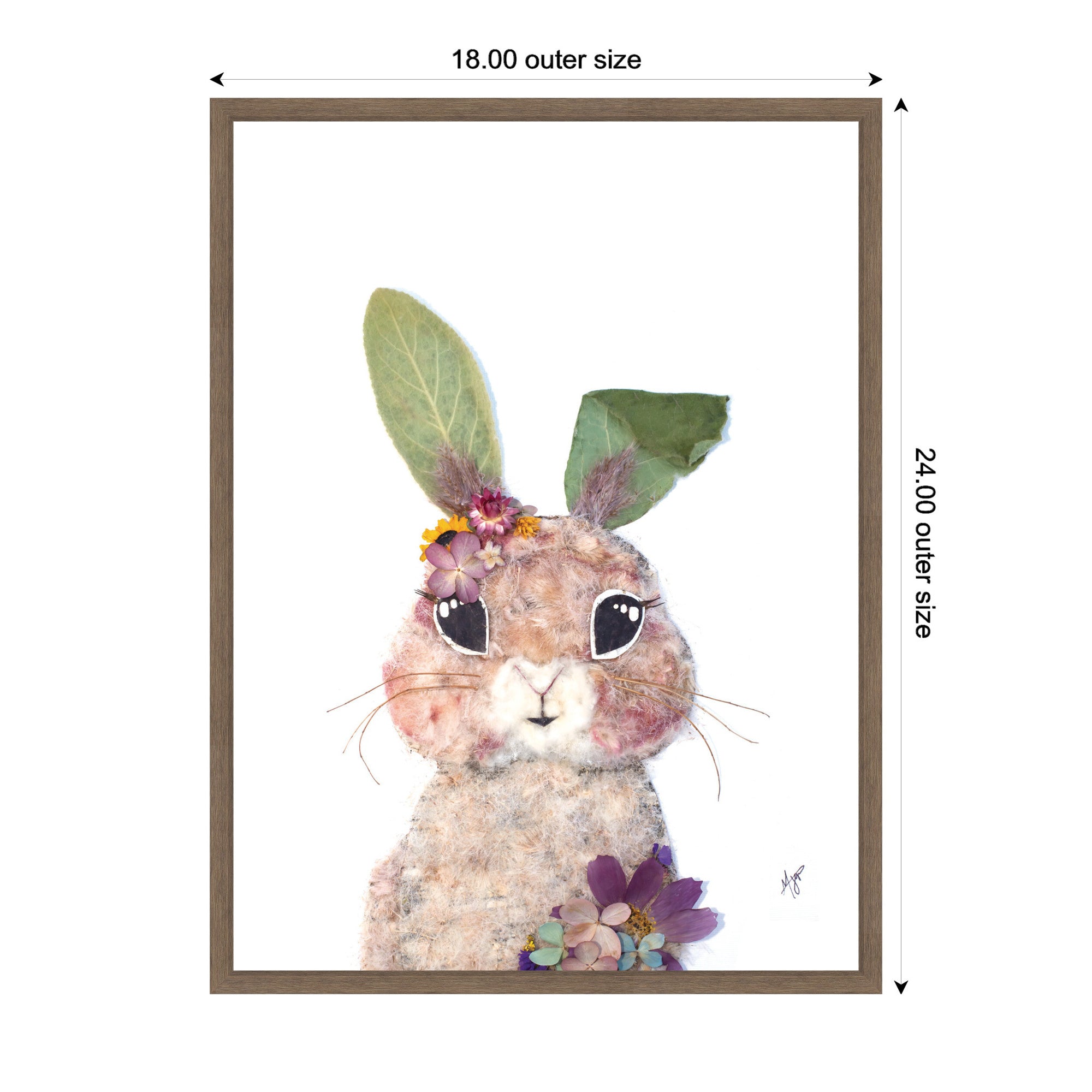 Bunny by Madeline Jeppesen Framed Canvas Wall Art Print