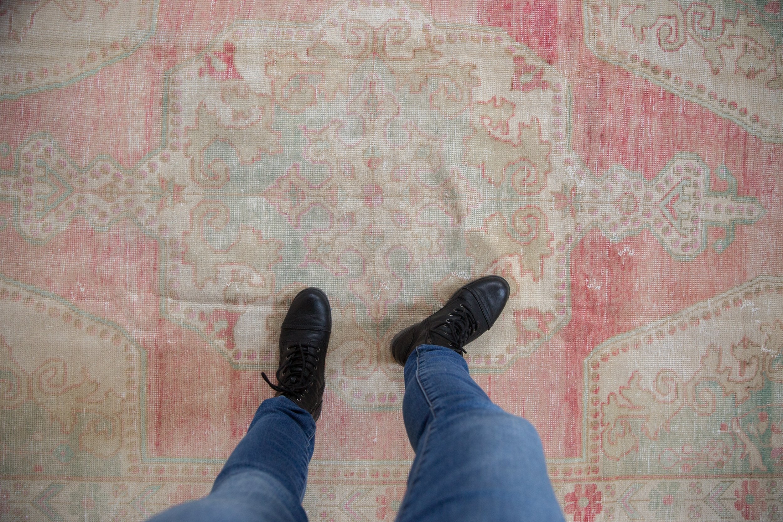 4.5x8 Vintage Distressed Oushak Rug Runner by Old New House® - product image 2 for Resin Society