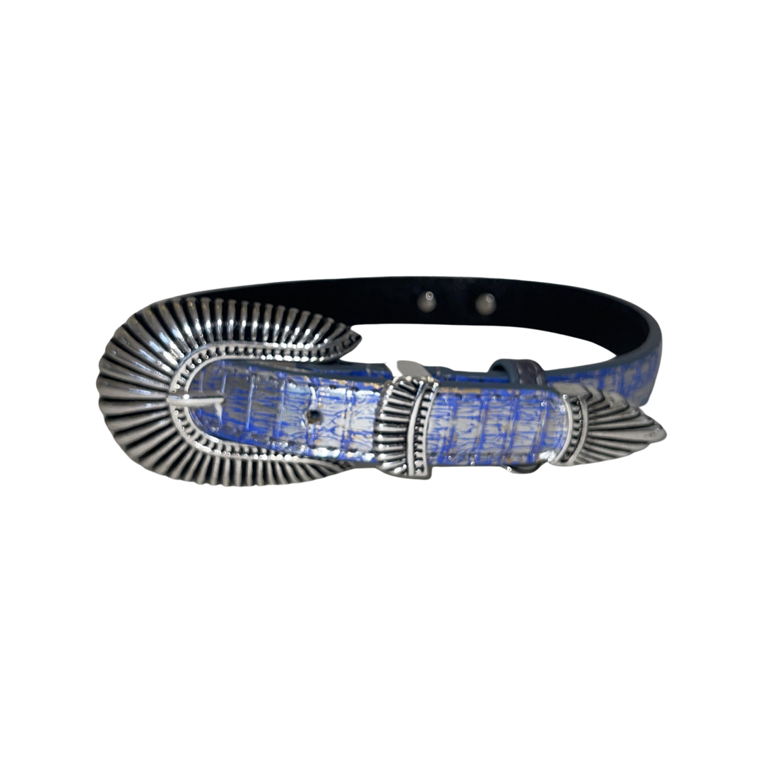 Stunning Multi-Color Blue/Silver Snake With Our Custom 3-Piece Italian by Allysa Payne Beverly Hills - product image 3 for Resin Society