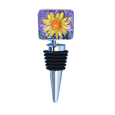 Wine Bottle Stopper: Sunflower