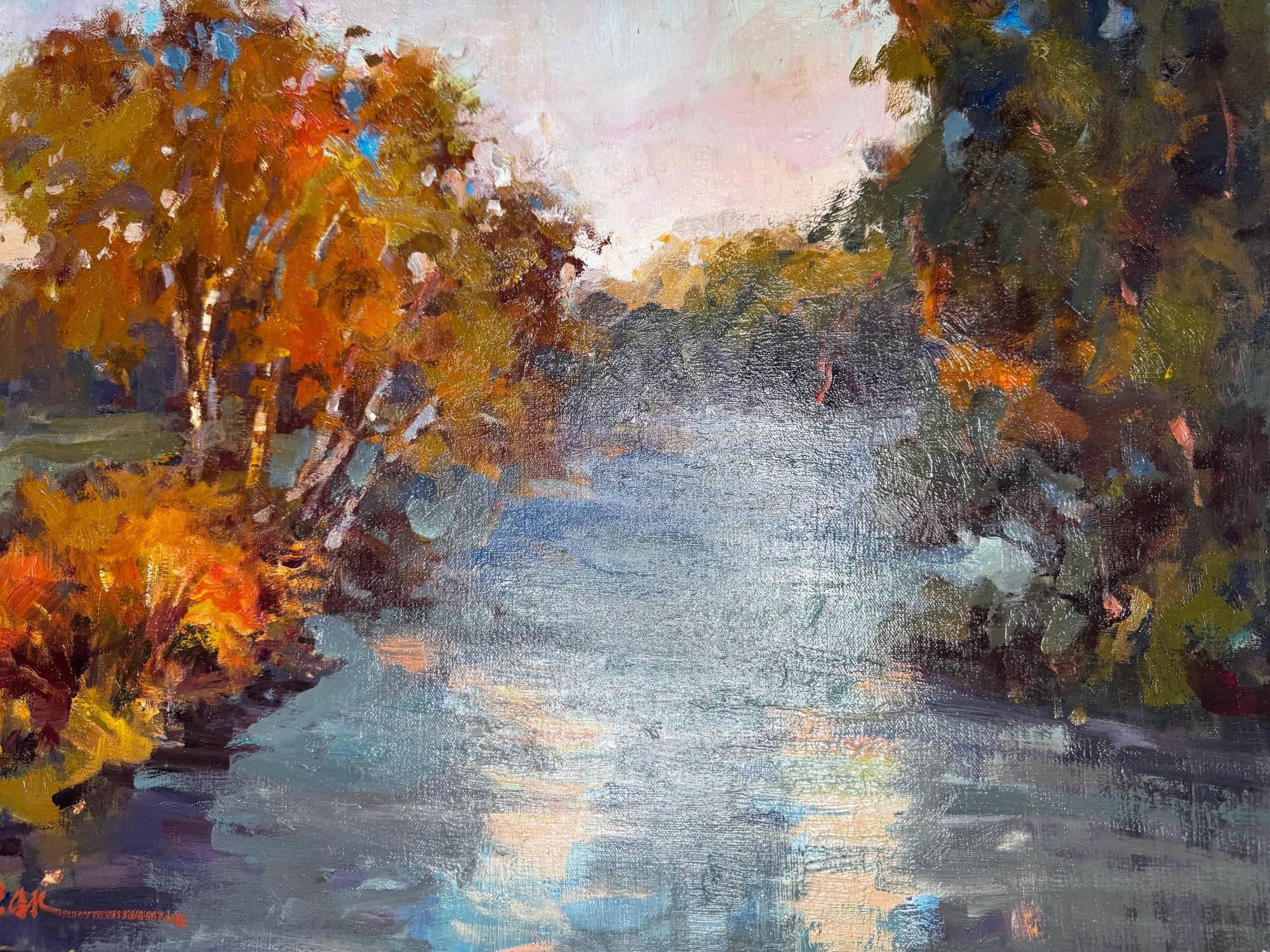 Eighty Seven by John Beard, 16x20 gallery wrap canvas artwork showing representational coastal landscape in twilight tones