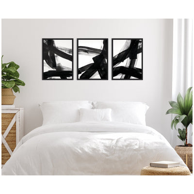 Black Mark No.
1, No.
2, & No.
3 3 Piece Framed Canvas Wall Art Set by Amy Lighthall