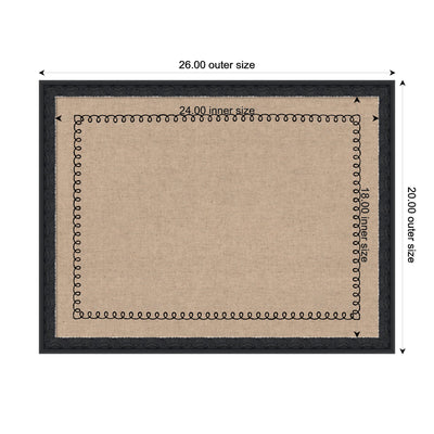 Pinboard Black Scallop Print