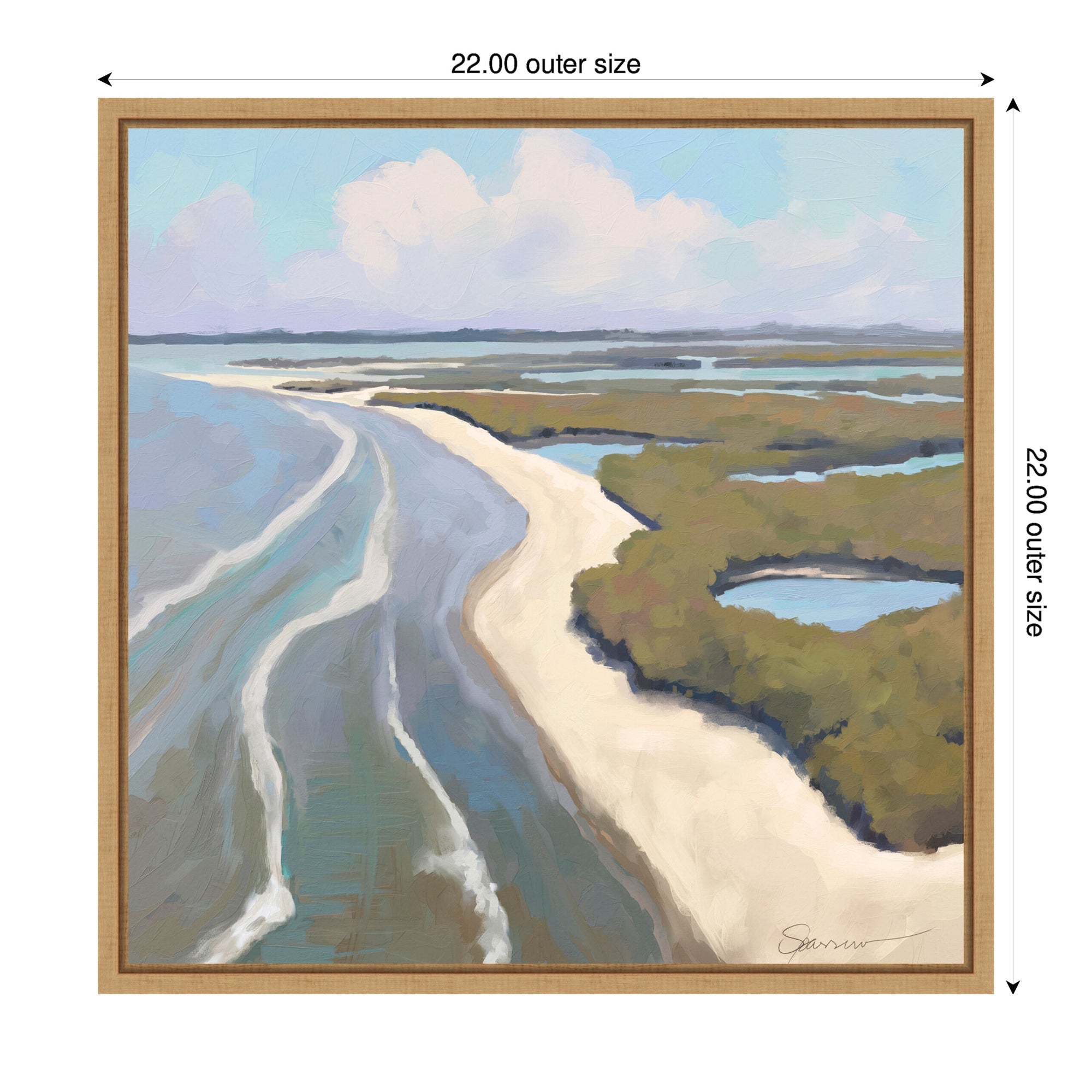 Sylvie Coastal Visions Framed Canvas by Mary Sparrow