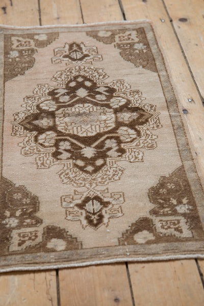 1.5x3 Vintage Distressed Oushak Rug Mat