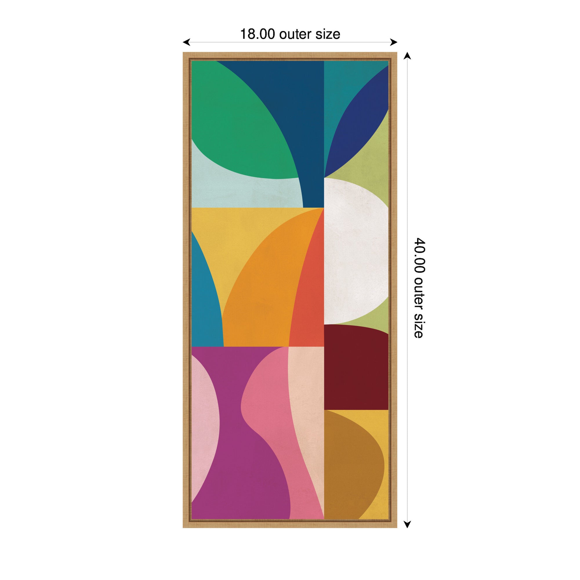 Abstract 01 Panel 1 by Rachel Lee Framed Canvas Wall Art Print