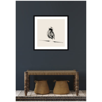 Bird on a Branch by Danushka Abeygoda Framed Wall Art Print
