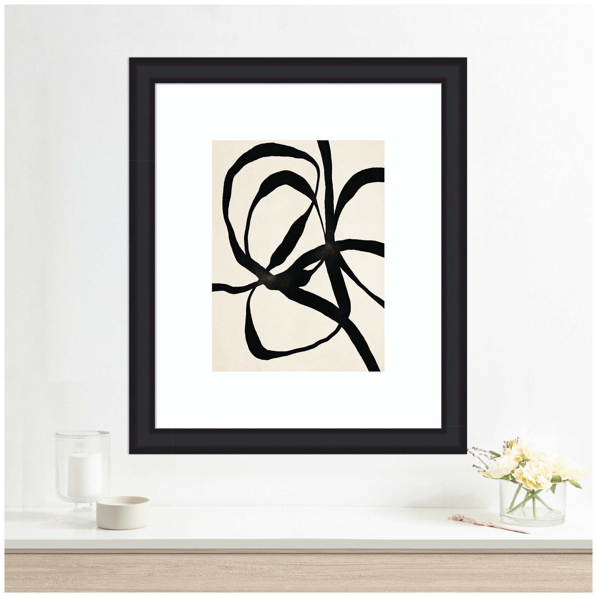 Framed Art Black Twist 1 by Alicia Bock