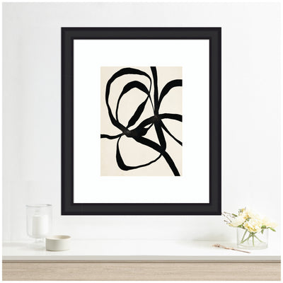 Framed Art Black Twist 1 by Alicia Bock