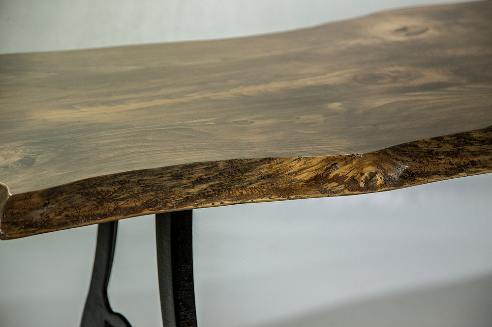 Live Edge Dining Table w/ EB Cast Iron Legs by Enrico Bartolini - product image 3 for Resin Society