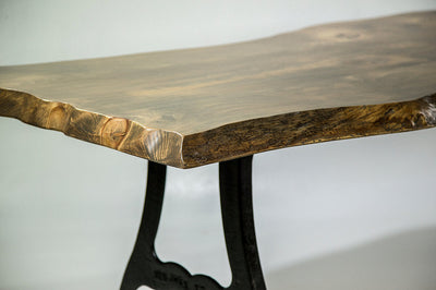 Live Edge Dining Table w/ EB Cast Iron Legs by Enrico Bartolini - product image 2 for Resin Society