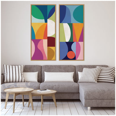 Abstract Panels 2 Piece Framed Canvas Wall Art Set by Rachel Lee