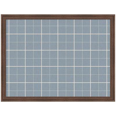 Framed Fabric Pinboard Light Blue Plaid Wall Organization
