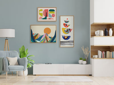 Sylvie Mountains Crop Framed Canvas by kateandlaurel - product image 11 for Resin Society