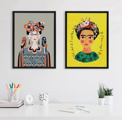 Sylvie MCM Frida Kahlo Framed Canvas by kateandlaurel - product image 16 for Resin Society