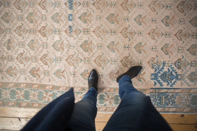 5x10.5 Vintage Distressed Oushak Rug Runner by Old New House® - product image 2 for Resin Society