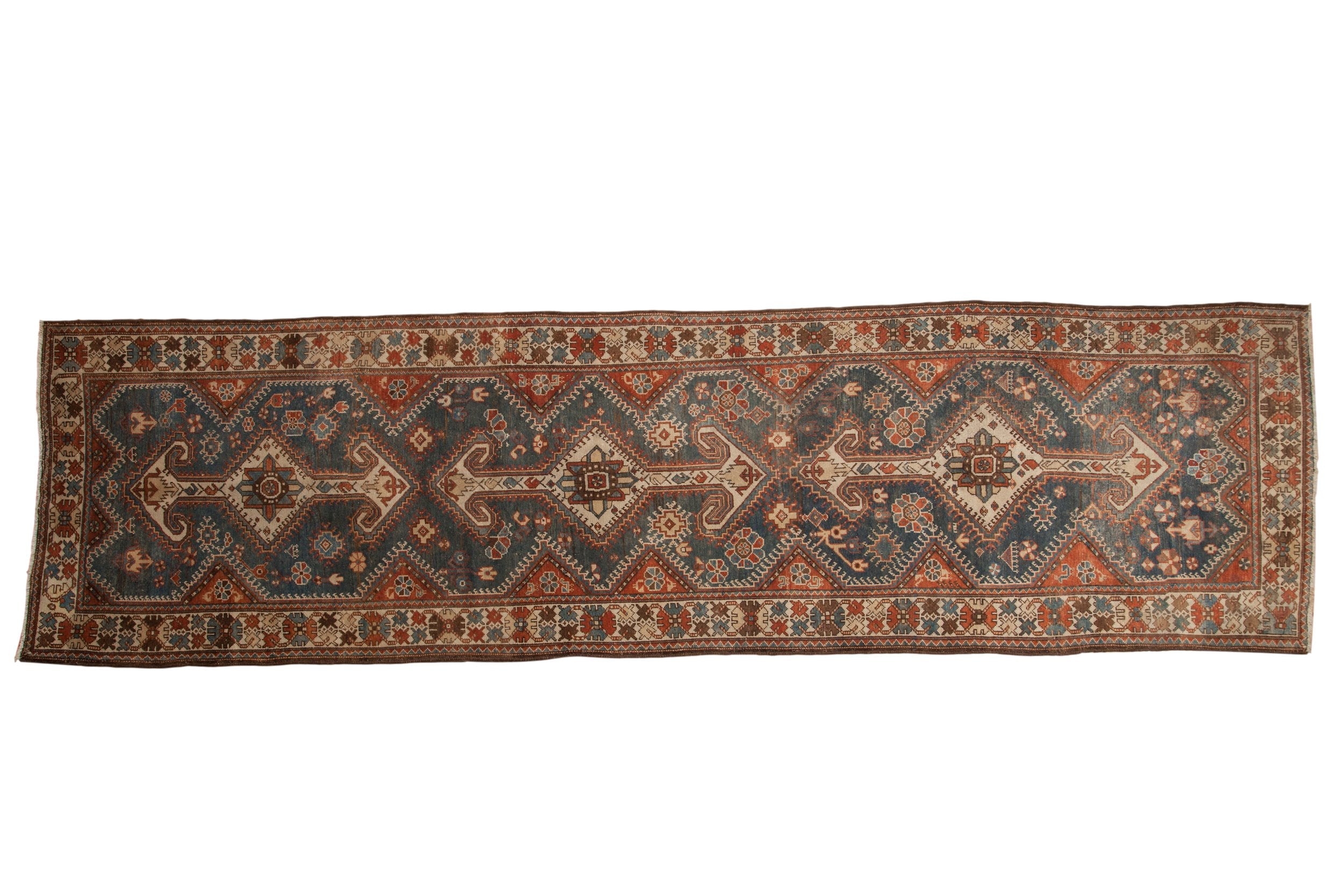 4x14 Vintage Distressed Hamadan Rug Runner by Old New House® - main product image for Resin Society