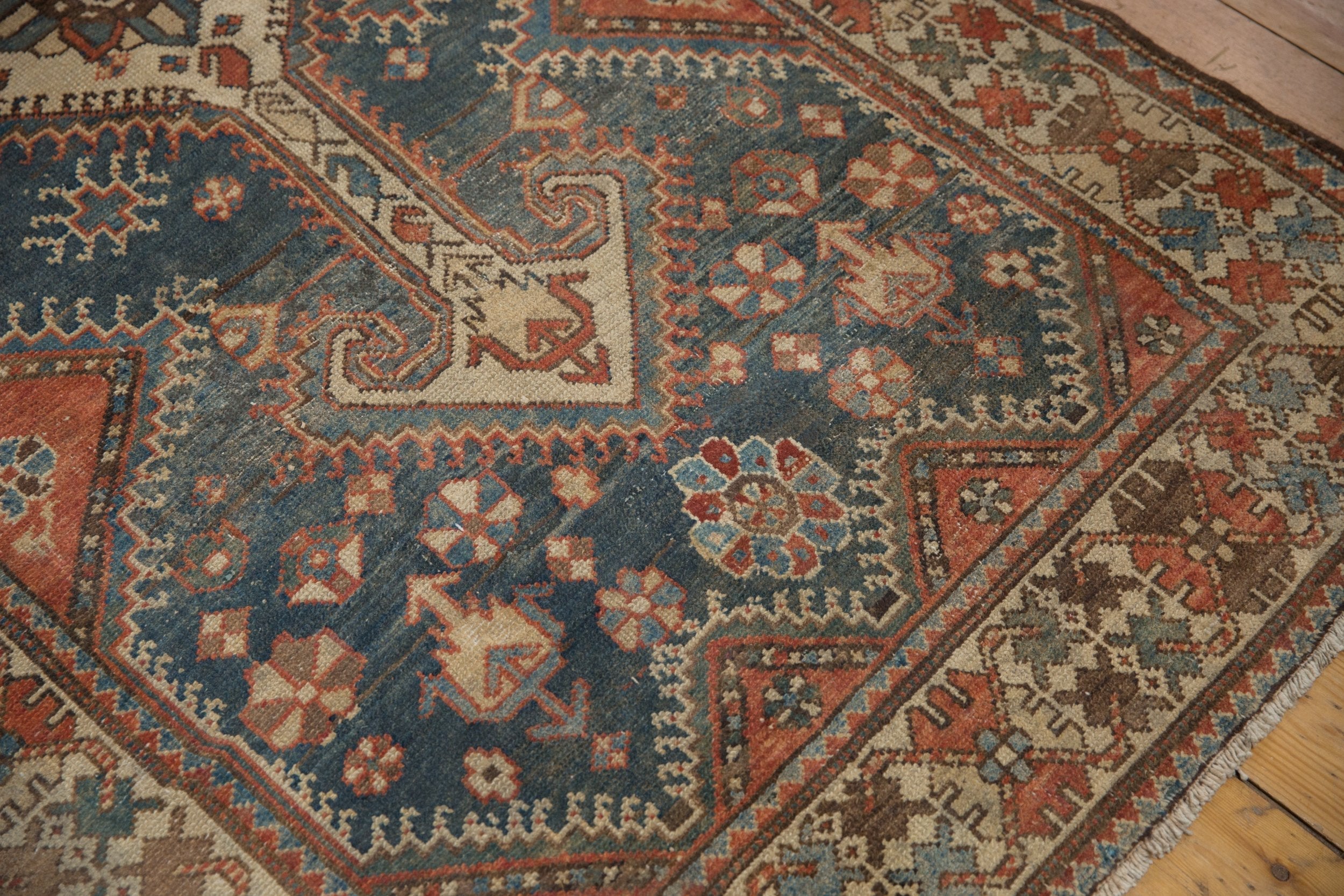 4x14 Vintage Distressed Hamadan Rug Runner by Old New House® - product image 5 for Resin Society