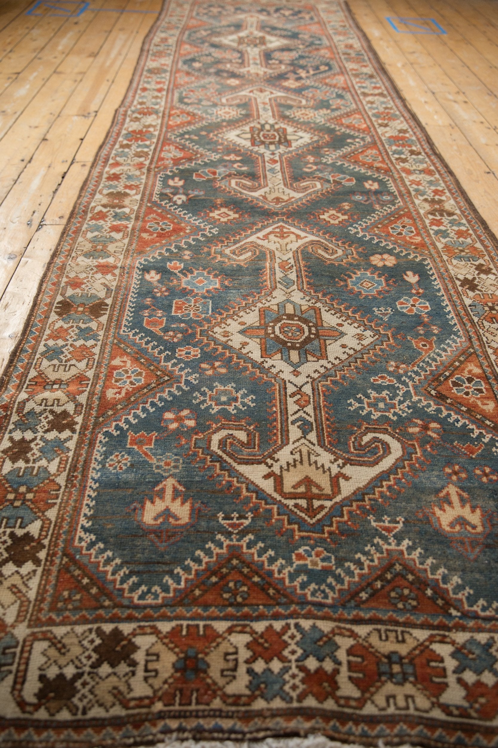 4x14 Vintage Distressed Hamadan Rug Runner by Old New House® - product image 7 for Resin Society