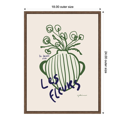 Le Jardin by Gabrielly Guedes Framed Canvas Wall Art Print