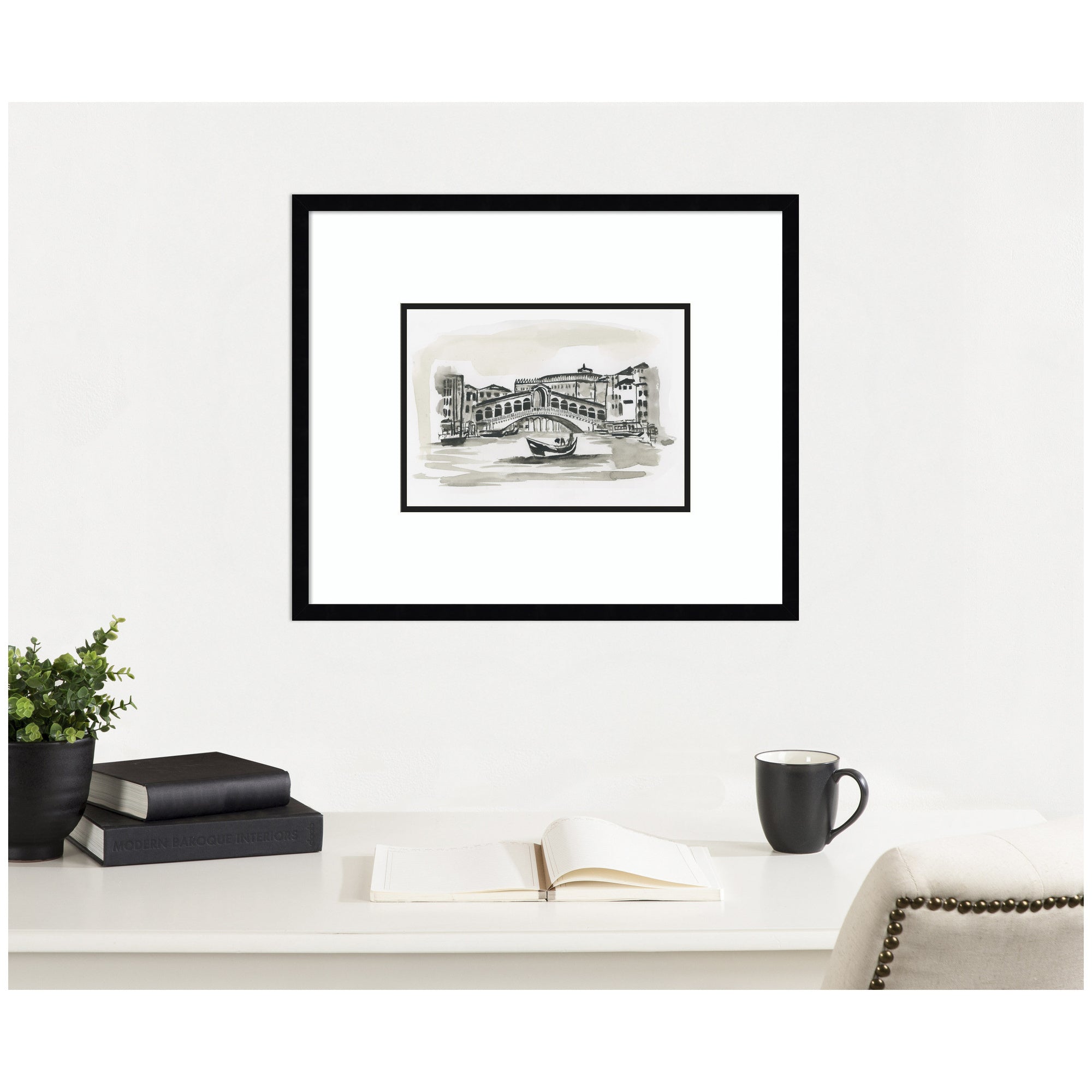 Postcard Venice by Teju Reval Framed Wall Art Print